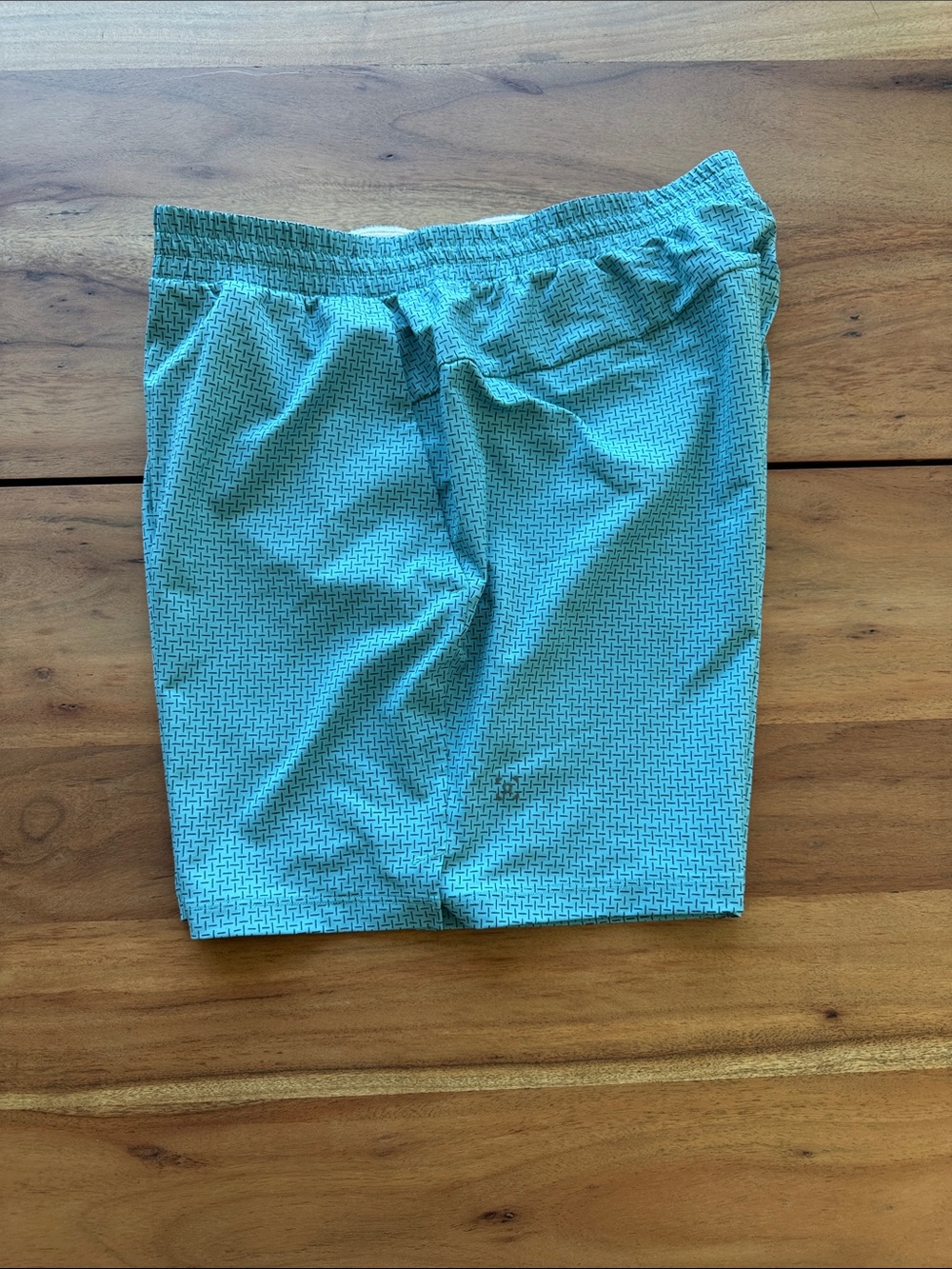 lululemon athletica Men's Teal Micro-Pattern Swim Shorts X-Large